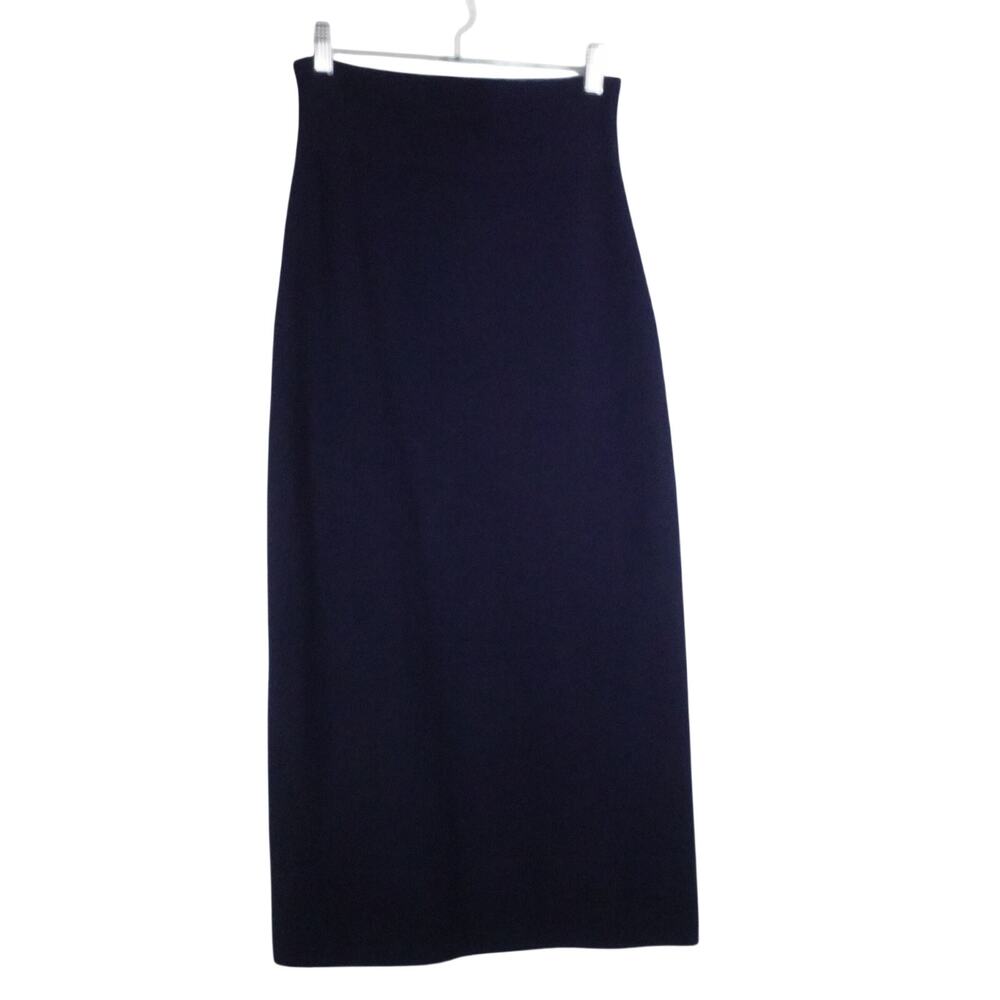 GUC Quince Women’s Small Mongolian Cashmere Fitted Midi Skirt True Navy 5125